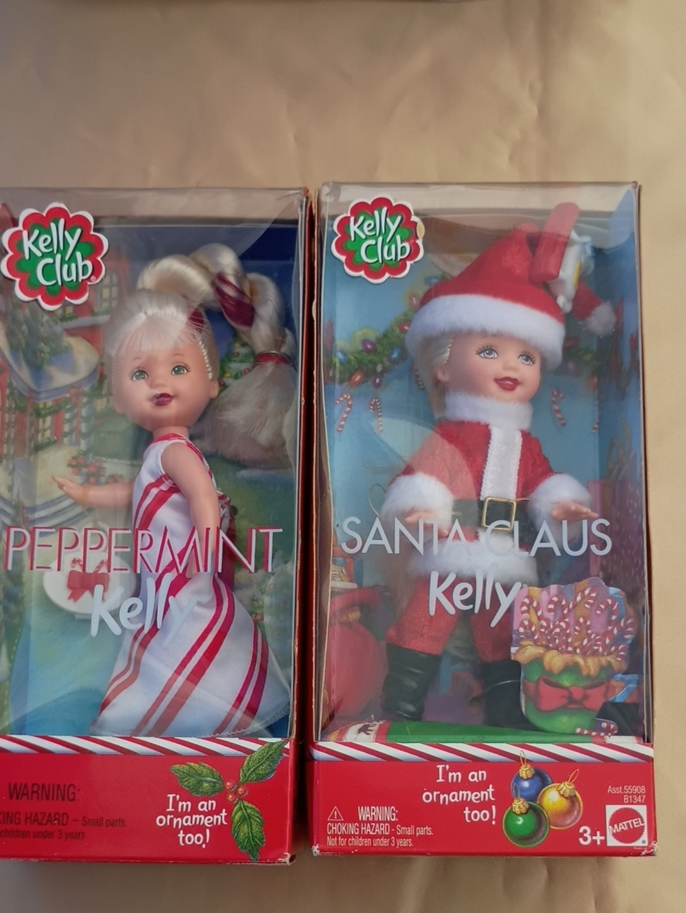 Mattel Kelly Club Holiday Dolls – Red & White